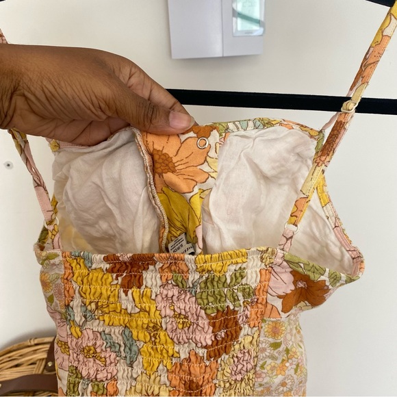 AE - Linen blend Floral Cropped Top - size S petite - Picture 8 of 14